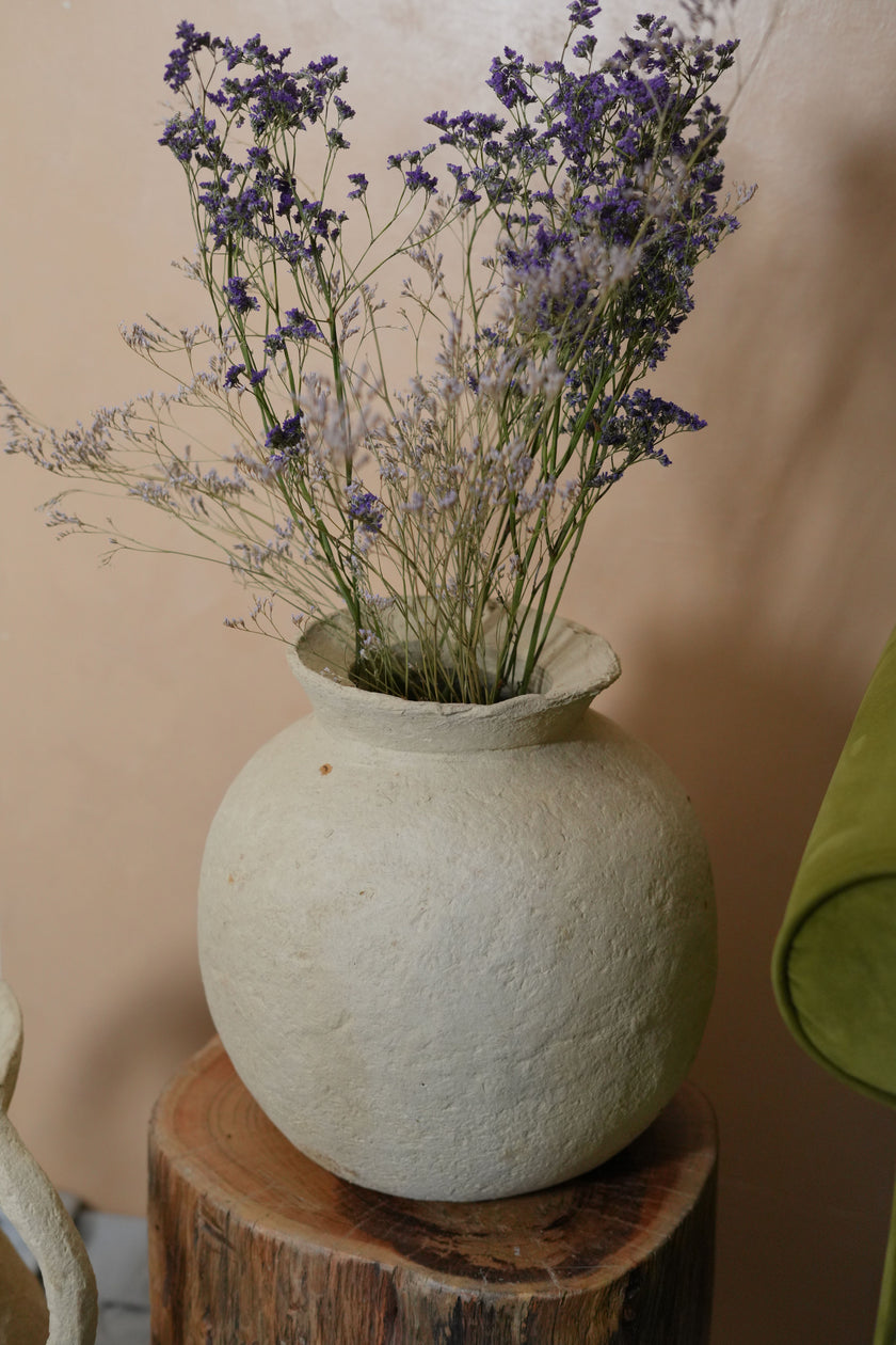 Luna Form Paper Mache Vase