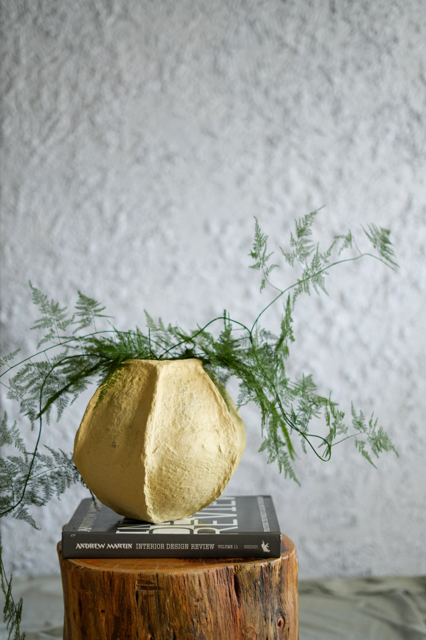 Monolith Form  Paper Mache Vase