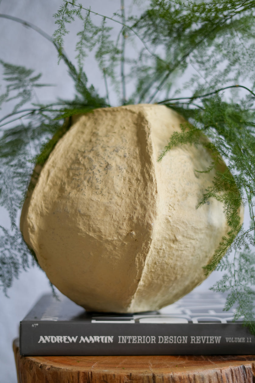 Monolith Form  Paper Mache Vase