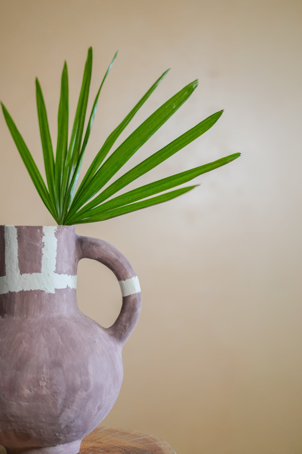 Terra Stripe Dual Handle Vase
