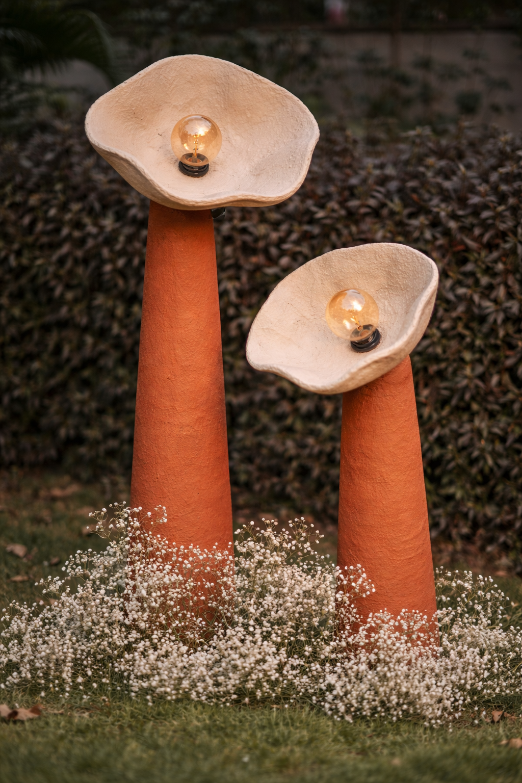 Bloom Paper Mache Floor Lamp - Terra