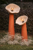 Bloom Paper Mache Floor Lamp - Terra
