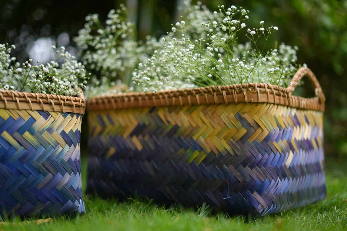 Indigo Weave Storage Basket