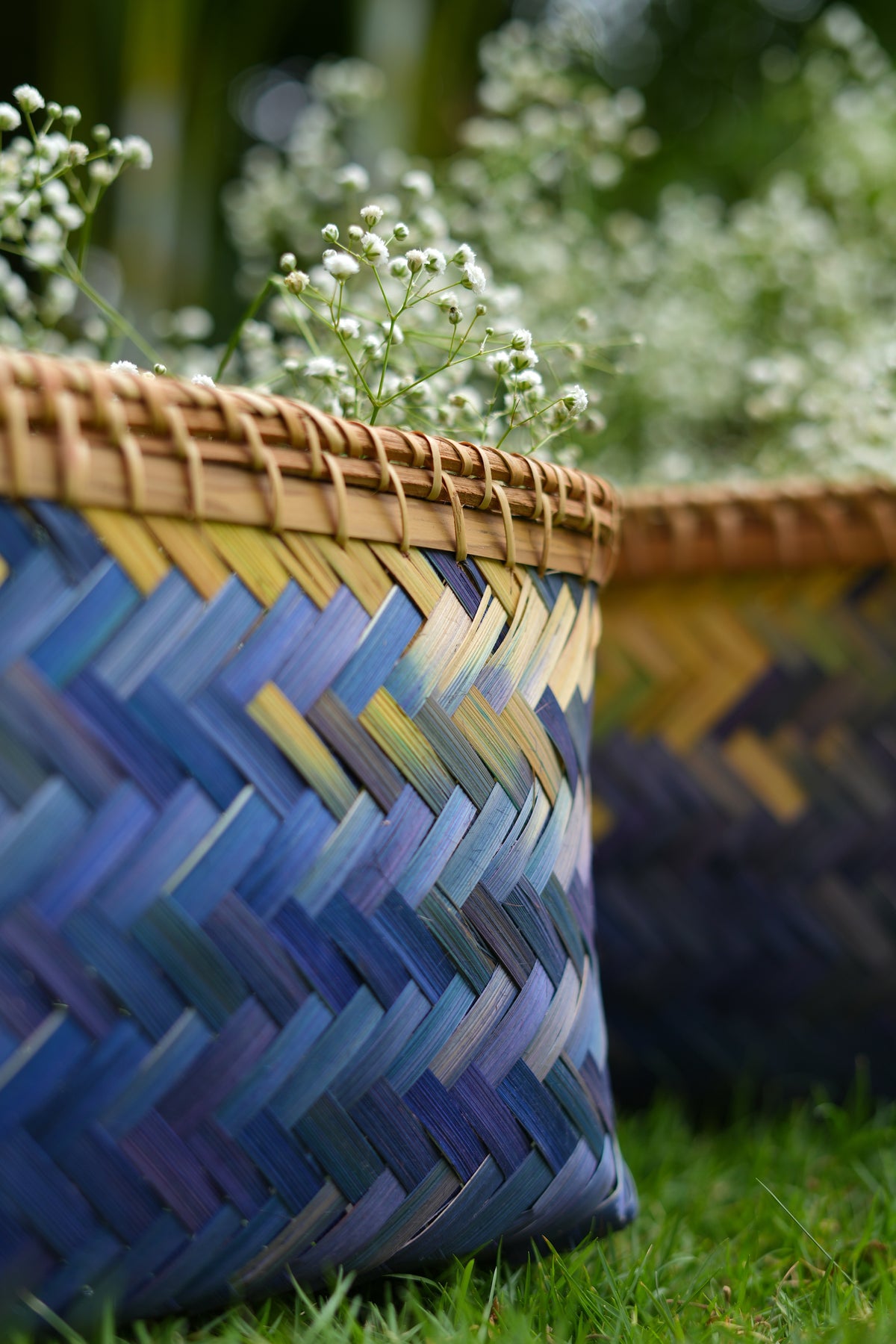 Indigo Weave Storage Basket