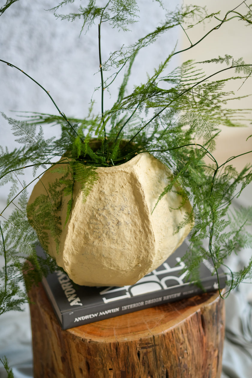Monolith Form  Paper Mache Vase