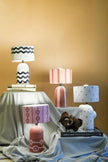 Noir Wave Paper Mache  Table Lamp