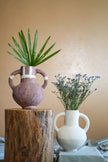 Terra Stripe Dual Handle Vase