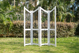 Vintage Wrought Iron Partition | Wooden Room Divider